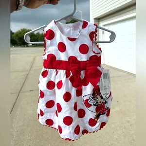 Disney Parks Size 3M Dress Minnie Mouse Embroidered Polka Dot Rick‎ Rack Trim